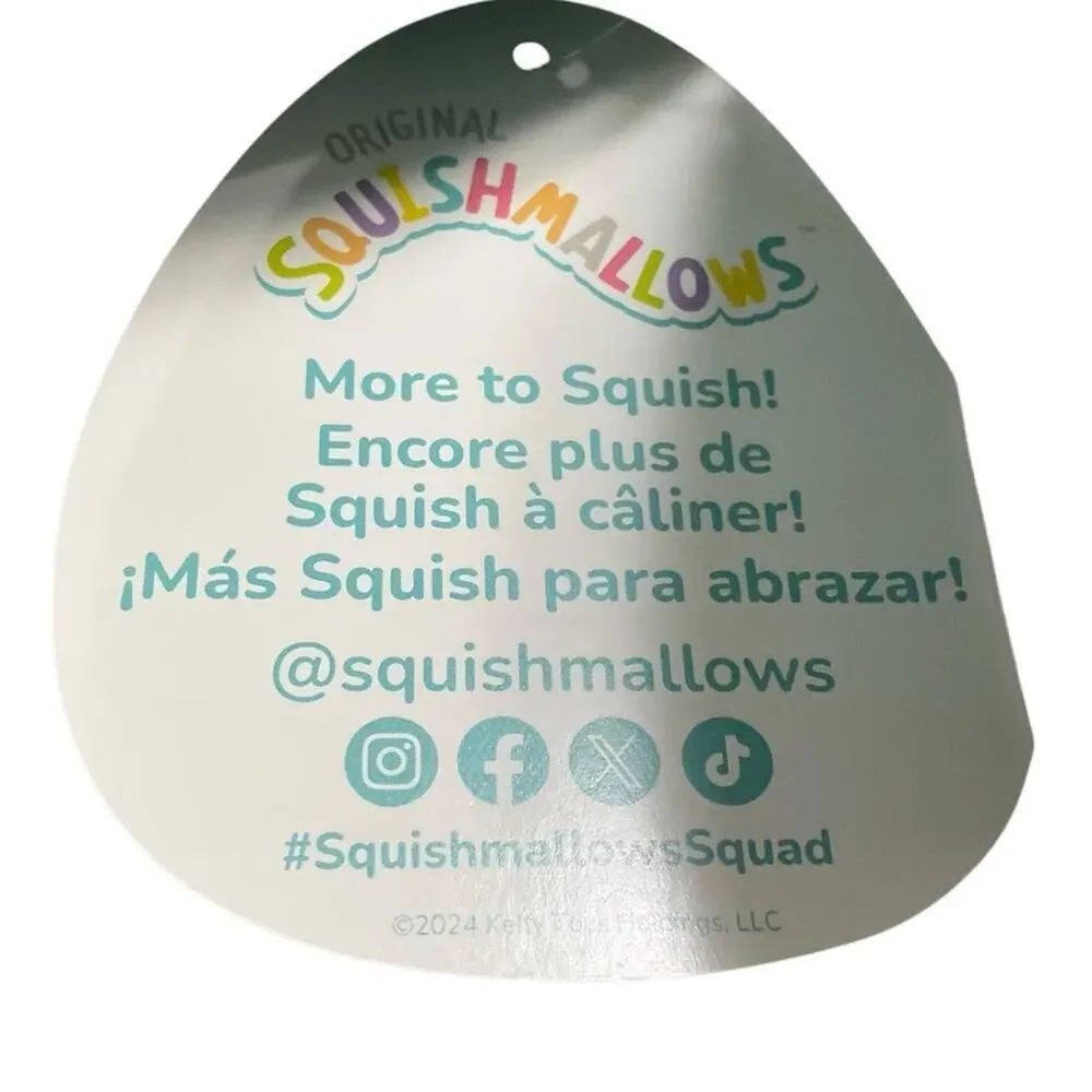 Squishmallows Melzie Squarel Tan and White Kids Toy